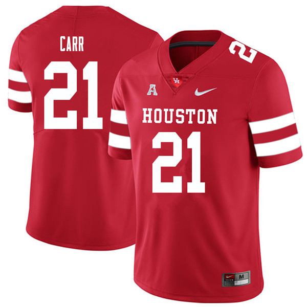2018 Men #21 Patrick Carr Houston Cougars College Football Jerseys Sale-Red - Click Image to Close